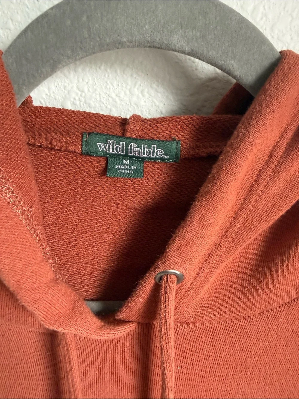 wild fable Rust Cropped Drawstring Hoodie - Picture 2 of 2